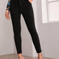 Privé Belted Self-Tie Black Skinny Pants