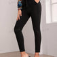 Privé Belted Self-Tie Black Skinny Pants