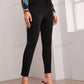 Privé Belted Self-Tie Black Skinny Pants