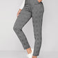 BIZwear Elastic Waist Slant Pocket Plaid Pants Workwear