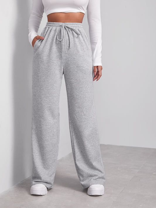 EZwear Heathered Knit Drawstring Sweatpants