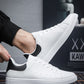 Men's Casual Sports Shoes, Non-Slip, All Match, White Sneakers, Suitable For Four Seasons