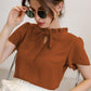 Mulvari Tie Neck Puff Sleeve Blouse