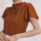 Mulvari Tie Neck Puff Sleeve Blouse