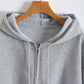 INAWLY Solid Drawstring Pocket Zip Up Thermal Lined Hoodie,Long Sleeve Tops