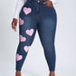 SXY Plus Heart Print Skinny Jeans