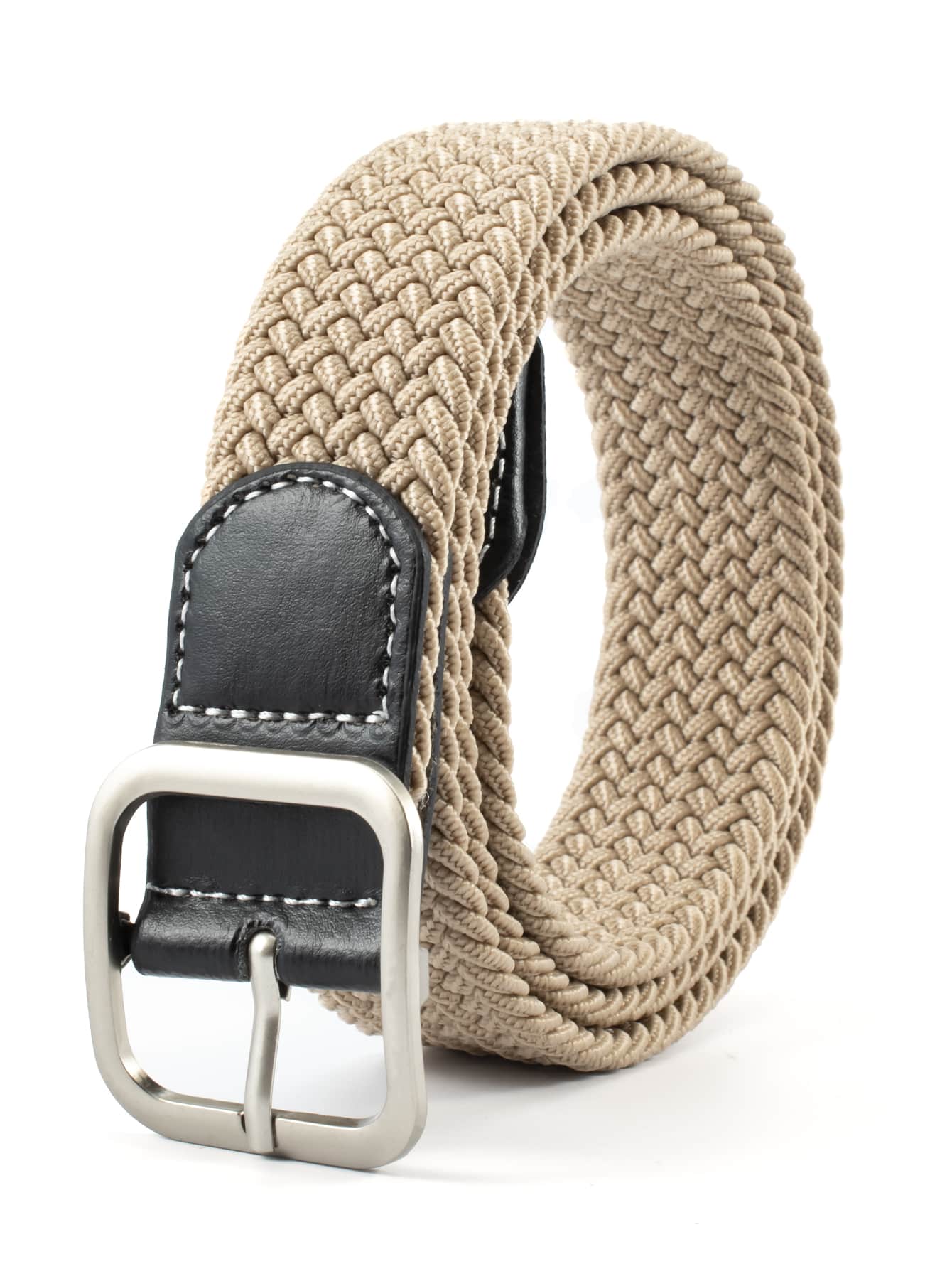 Men Solid Elastic Belt Boho