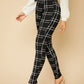 Tall Plaid Paper Bag Waist Skinny Pants