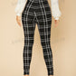 Tall Plaid Paper Bag Waist Skinny Pants