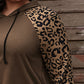 EMERY ROSE Plus Leopard Print Drawstring Hoodie