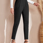 EMERY ROSE Women's Black Striped Pocket Skinny Casual Pants Dress Pants Fall Pants