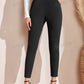 EMERY ROSE Women's Black Striped Pocket Skinny Casual Pants Dress Pants Fall Pants