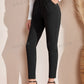 EMERY ROSE Women's Black Striped Pocket Skinny Casual Pants Dress Pants Fall Pants