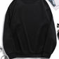 INAWLY Solid Round Neck Thermal Lined Sweatshirt,Long Sleeve Tops