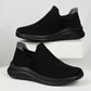 Men Ribbed Slip On Sneakers, Sport Outdoor Fabric Running Shoes