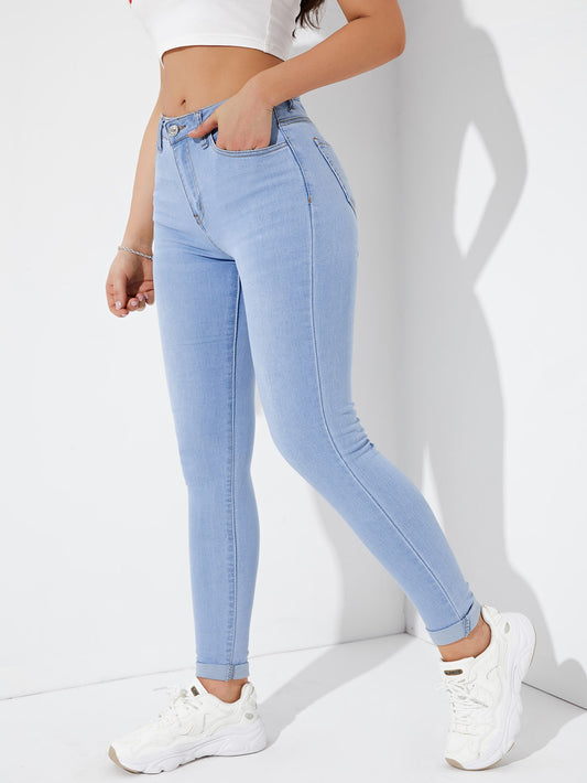 Essnce Slant Pocket Skinny Jeans