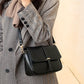 Lightweight,Business Casual Vintage Design Flap Square Bag For Teen Girls Women College Students,Rookies