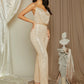 SHEIN Belle Draped Collar Sequin Cami Elegant Sleeveless Jumpsuit