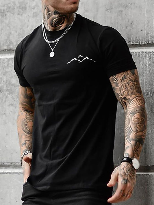 Manfinity Homme Men Mountain Print Tee