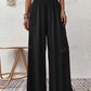 VCAY Shirred Waist Wide Leg Pants