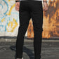 Manfinity LEGND Men Cotton Ripped Frayed Skinny Jeans Slim Fit Long Jean Cargo Plain Black Urban Fashion Friends