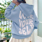 MOOSTA Slogan Graphic Drop Shoulder Drawstring Thermal Lined Hoodie LOVE YOURSELF,Long Sleeve Tops