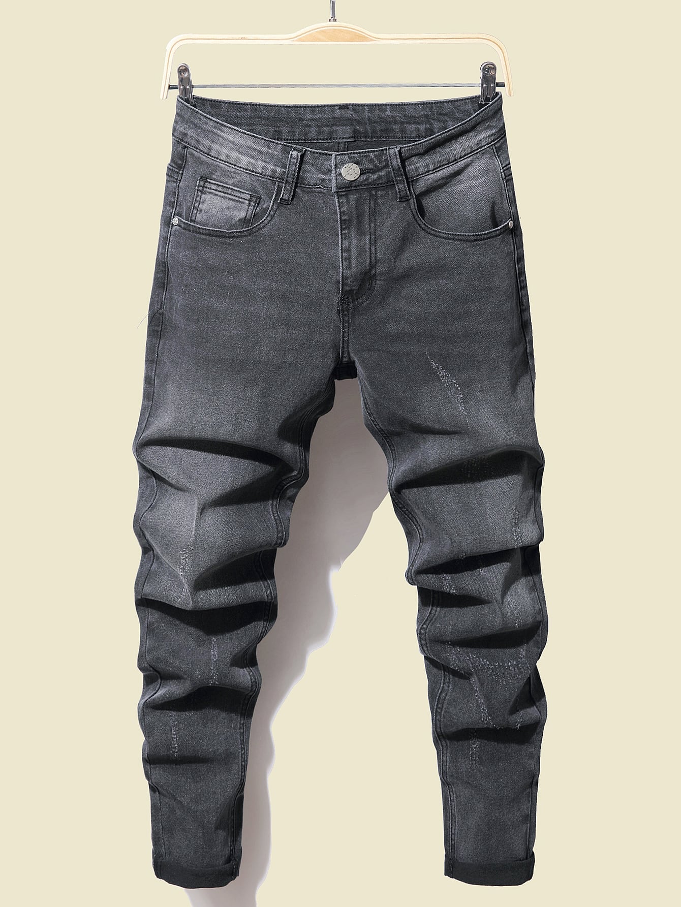 Manfinity Homme Men's Ripped Distressed Slim Fit Denim Jeans