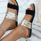 Ladies' Pure-colored Sandals For Party, Gold, Two-tone