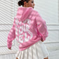 MOOSTA Slogan Graphic Drop Shoulder Drawstring Thermal Lined Hoodie LOVE YOURSELF,Long Sleeve Tops