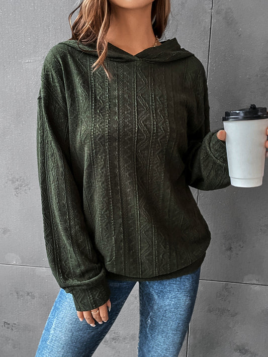 LUNE Solid Drop Shoulder Hoodie