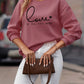 LUNE Heart And Slogan Graphic Drop Shoulder Sweatshirt Love Is All You Need