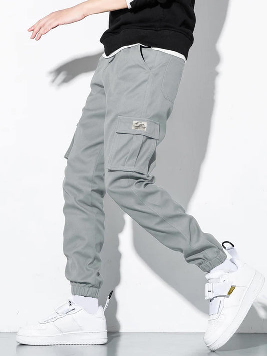 Manfinity Hypemode Men Letter Patched Flap Pocket Cargo Pants