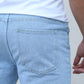 Men Cotton Slant Pocket Straight Leg Jeans