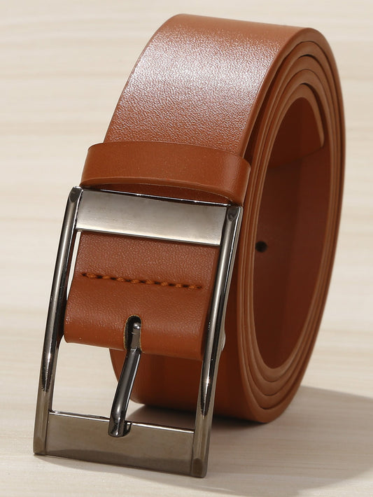 Men Rectangle Buckle Belt Casual