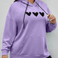 MOOSTA Plus Size Women Heart Print Hooded Sweatshirt