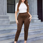 Mulvari Plus High Waist Faux Suede Pants