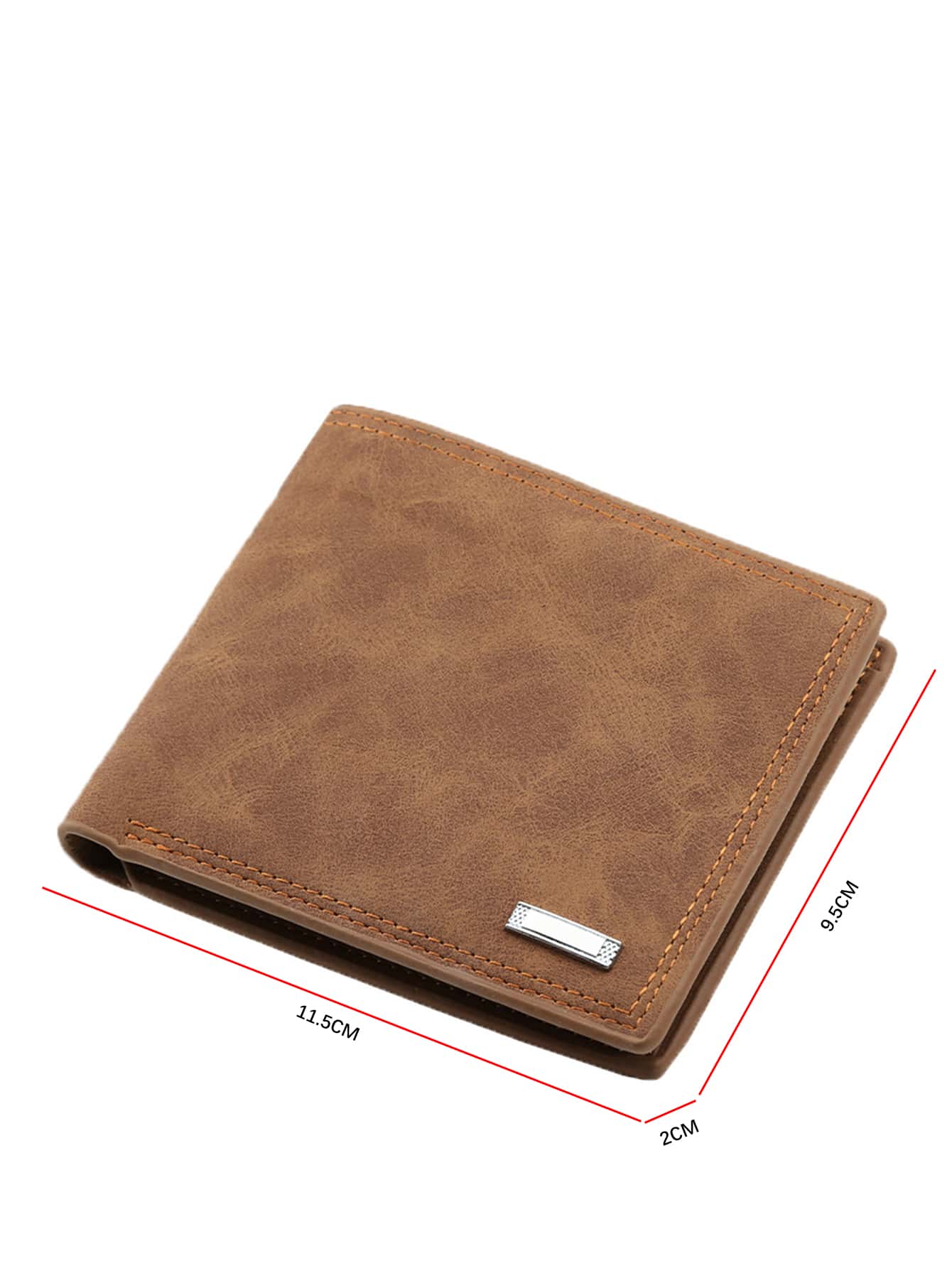 Men Metal Decor Small Wallet Credit Card Small Purse Bi-Fold Slim Men Wallet Dad Gifts Hot Durable Solid Classic Gift Business Pocket Clutch Lightweight Retro PU Leather Bi-Fold Id Passport Pocket Wallet Men Gift Gift Present Business Casual