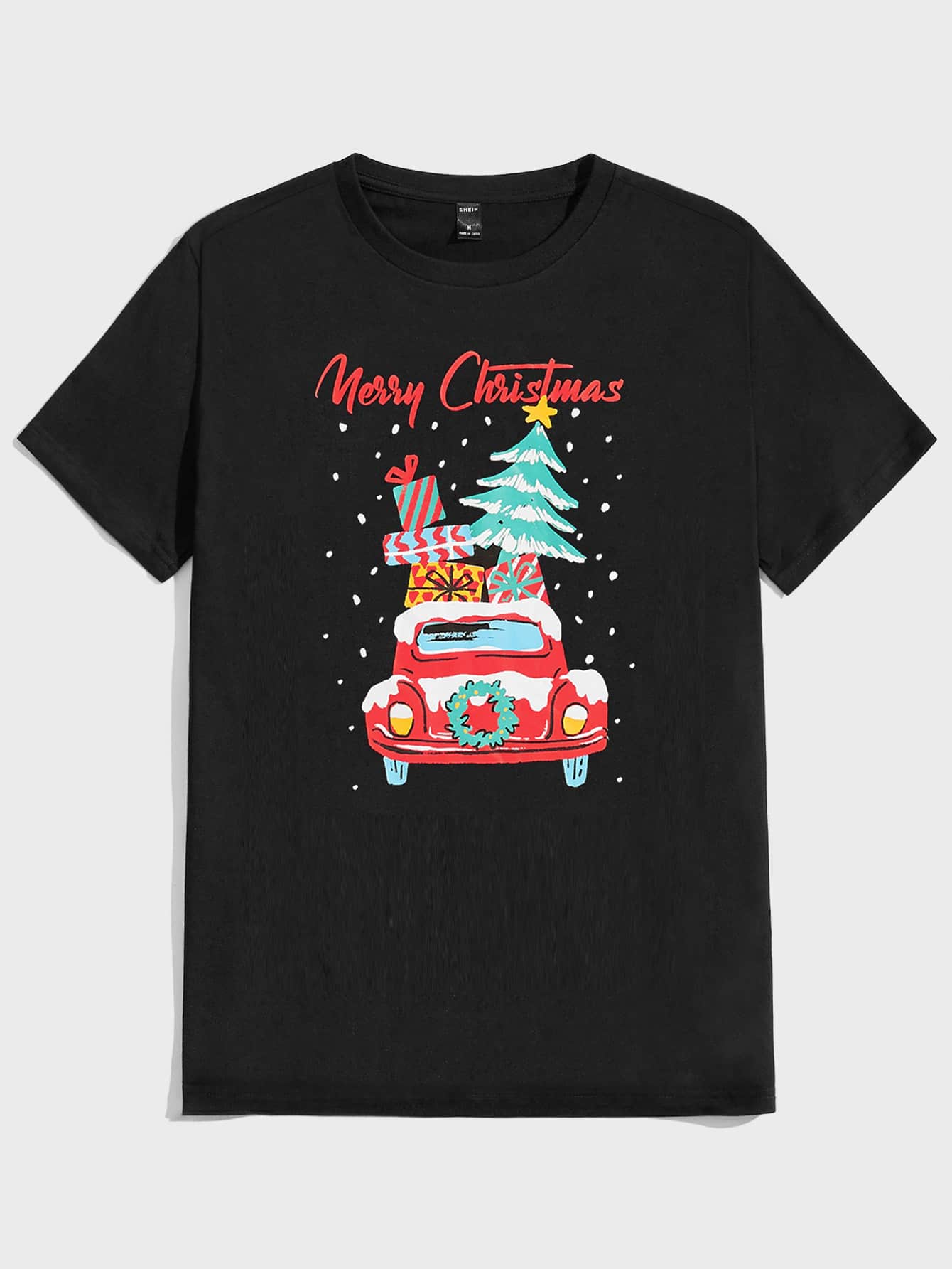 Manfinity Men Christmas Print Tee