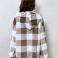 Essnce Gingham Half Button Drop Shoulder Hoodie