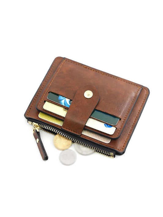 Simple Business Style Multipurpose Minimalist PU Leather Coin And Card Wallet For Daily Use With Credit Card Slots Business Casual