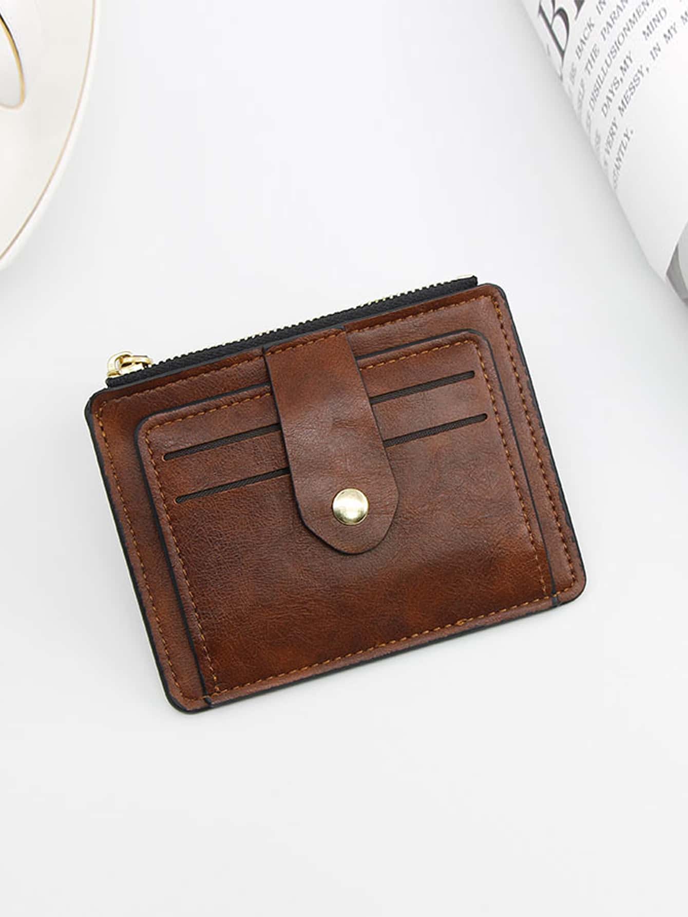 Simple Business Style Multipurpose Minimalist PU Leather Coin And Card Wallet For Daily Use With Credit Card Slots Business Casual