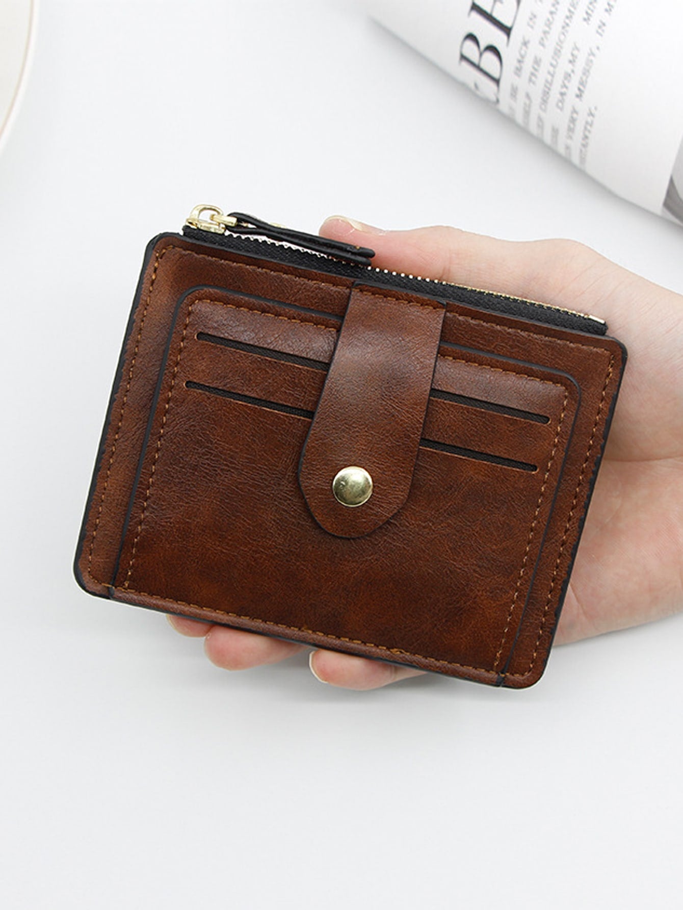 Simple Business Style Multipurpose Minimalist PU Leather Coin And Card Wallet For Daily Use With Credit Card Slots Business Casual