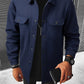 Manfinity Homme Men Flap Pocket Overcoat