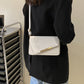 Lightweight,Business Casual Metal Decor Flap Square Bag For Teen Girls Women College Students,Rookies