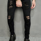 Manfinity LEGND Men Distressed Denim Jeans With Pockets For Daily Casual Wear