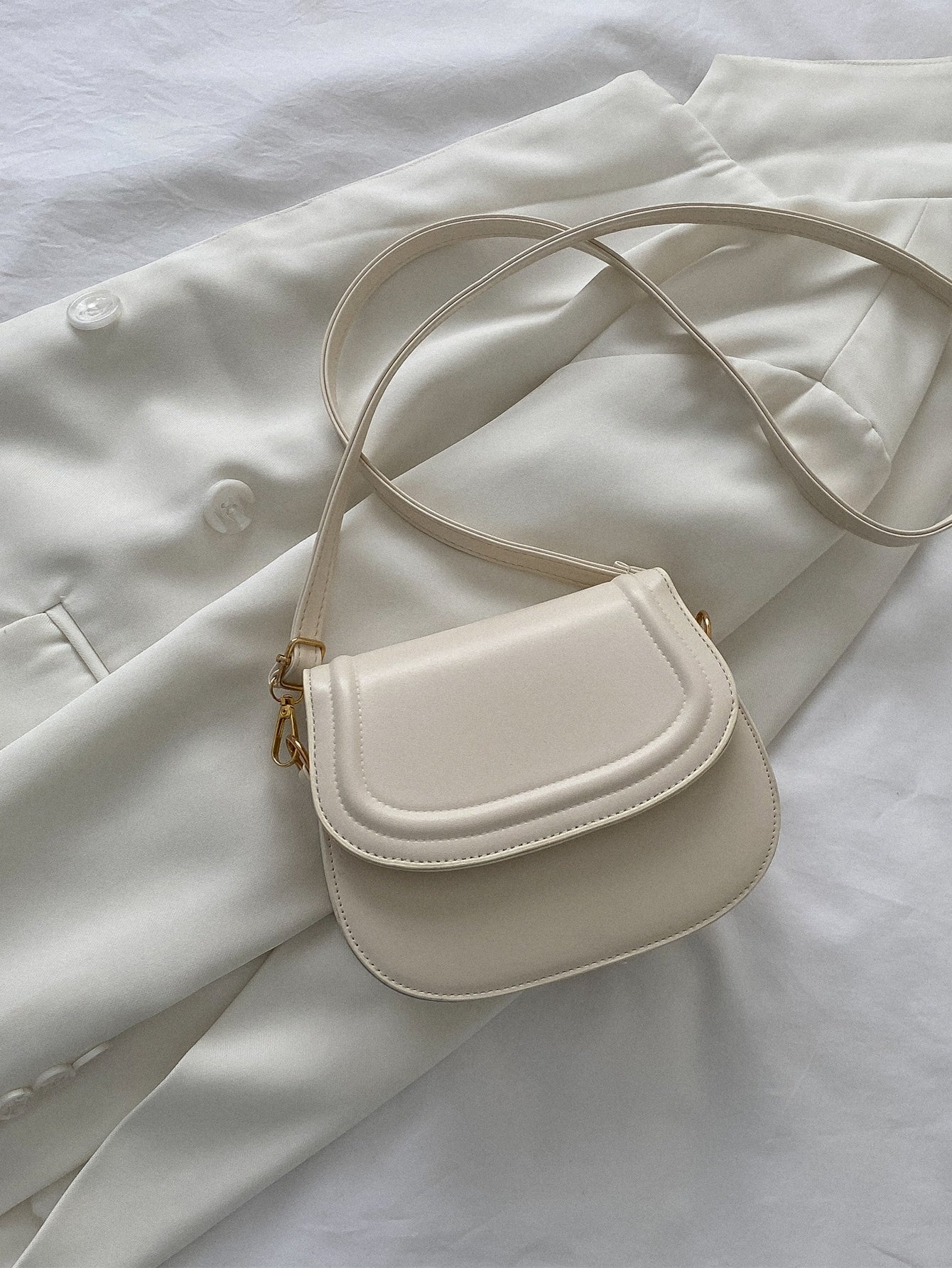 Mini Minimalist Flap Saddle Bag