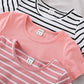 Genkimix Kids Young Girl 3pcs Striped Print Tee