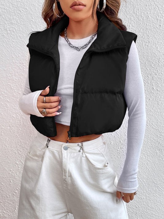 EZwear Zipper Front Vest Padded Coat