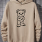 Manfinity UrbanChill Men Bear Graphic Print Funny Long Sleeve Urban Hoodie, For Friends