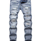 Men's Casual Distressed Slim Fit Denim Jeans